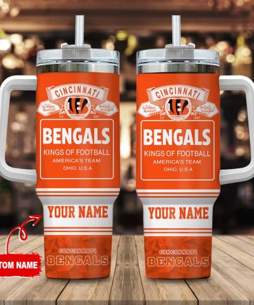 Cincinnati Bengals Nfl Bud Light Custom Stanley Quencher 40Oz Stainless Steel Tumbler With Handle