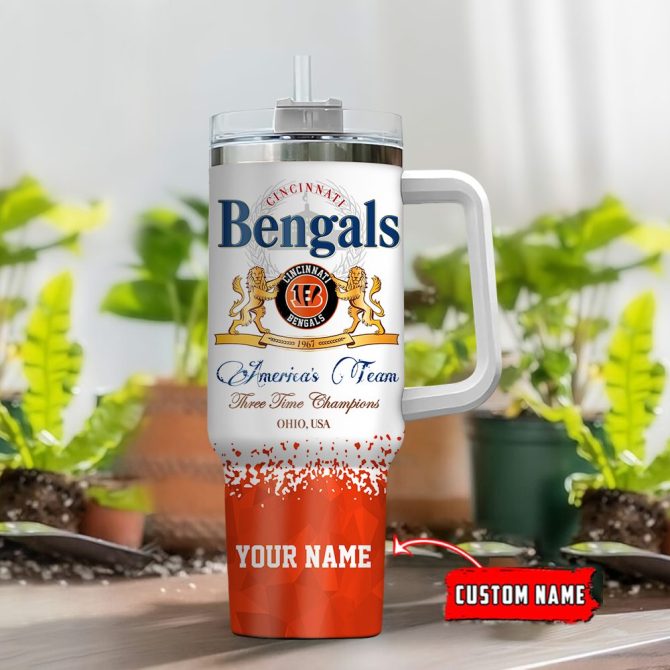 Cincinnati Bengals Nfl Champions Modelo Custom Stanley Quencher 40Oz Stainless Steel Tumbler With Handle - Image 2