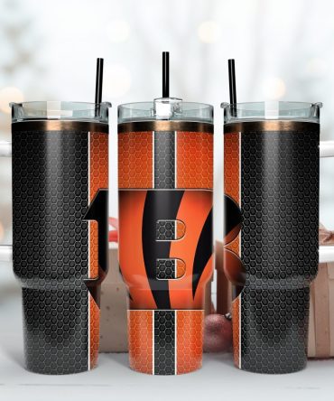 Cincinnati Bengals Nfl Custom Stanley Quencher 40Oz Stainless Steel Tumbler With Handle