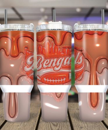 Cincinnati Bengals Nfl Custom Stanley Quencher 40Oz Stainless Steel Tumbler With Handle