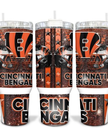 Cincinnati Bengals Nfl Custom Stanley Quencher 40Oz Stainless Steel Tumbler With Handle