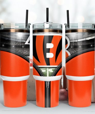 Cincinnati Bengals Nfl Custom Stanley Quencher 40Oz Stainless Steel Tumbler With Handle