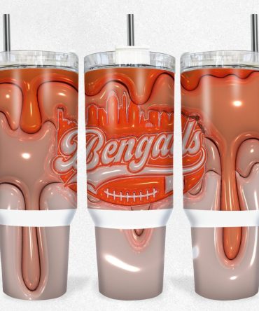 Cincinnati Bengals Nfl Custom Stanley Quencher 40Oz Stainless Steel Tumbler With Handle