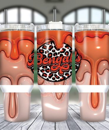 Cincinnati Bengals Nfl Custom Stanley Quencher 40Oz Stainless Steel Tumbler With Handle