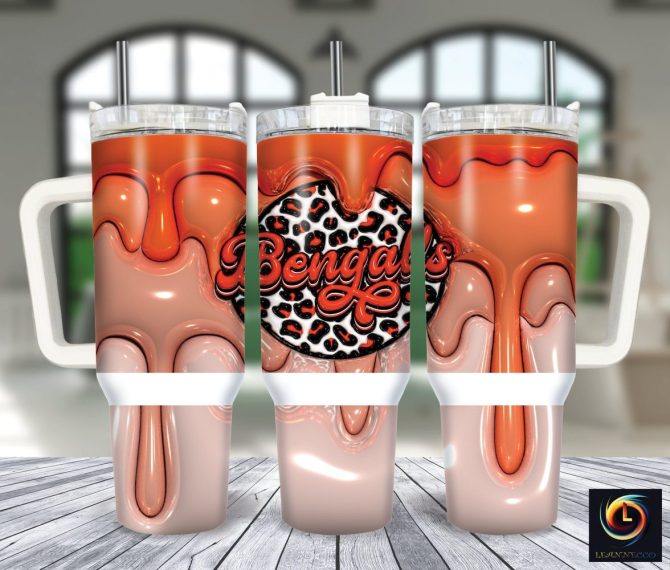 Cincinnati Bengals Nfl Custom Stanley Quencher 40Oz Stainless Steel Tumbler With Handle