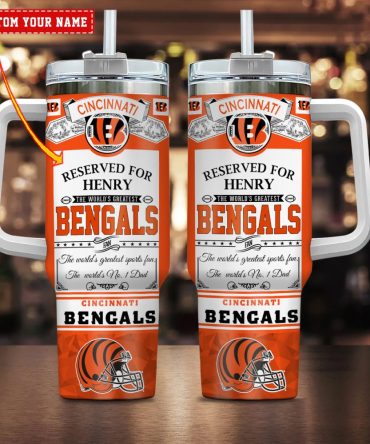 Cincinnati Bengals Nfl Father #8217;S Day Custom Stanley Quencher 40Oz Stainless Steel