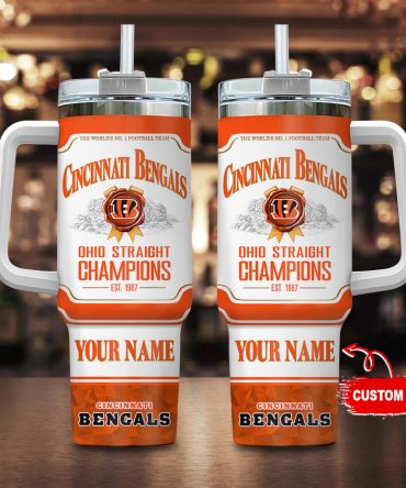 Cincinnati Bengals Nfl Jim Beam Custom Stanley Quencher 40Oz Stainless Steel Tumbler With Handle
