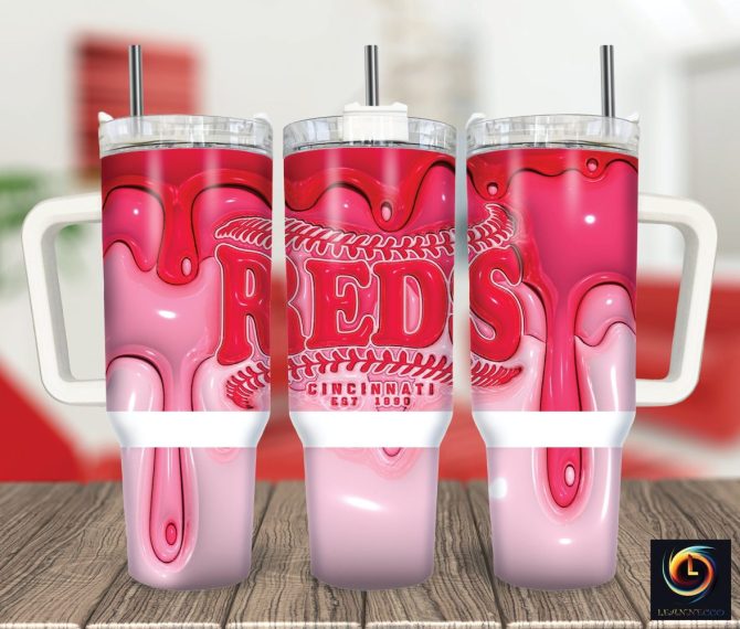 Cincinnati Reds Mlb Custom Stanley Quencher 40Oz Stainless Steel Tumbler With Handle