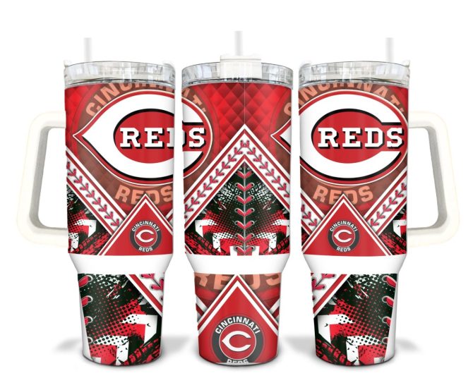 Cincinnati Reds Mlb Custom Stanley Quencher 40Oz Stainless Steel