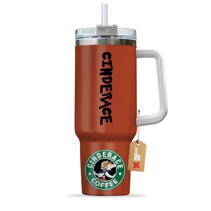 Cinderace Coffee Pokemon Anime Custom Stanley Quencher 40Oz Stainless Steel Tumbler With Handle - Image 3