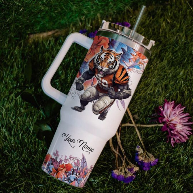 Clemson Tigers Ncaa Custom Stanley Quencher 40Oz Stainless Steel Tumbler With Handle - Image 6