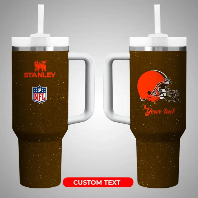Cleveland Browns Nfl Custom Stanley Quencher 40Oz Stainless Steel