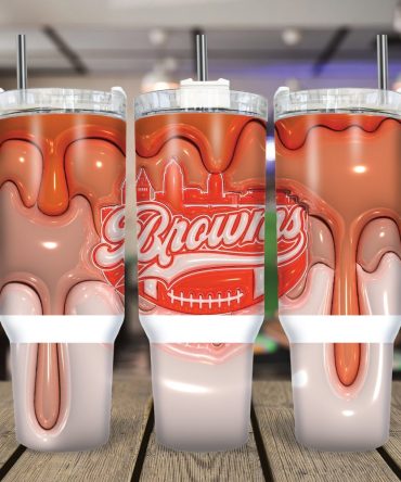 Cleveland Browns Nfl Custom Stanley Quencher 40Oz Stainless Steel Tumbler With Handle