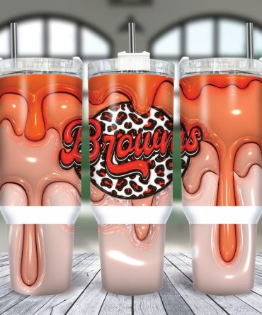 Cleveland Browns Nfl Custom Stanley Quencher 40Oz Stainless Steel Tumbler With Handle