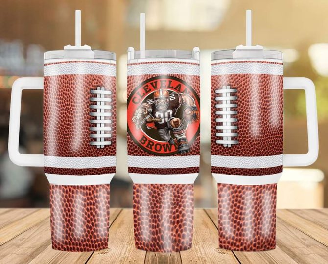 Cleveland Browns Nfl Custom Stanley Quencher 40Oz Stainless Steel