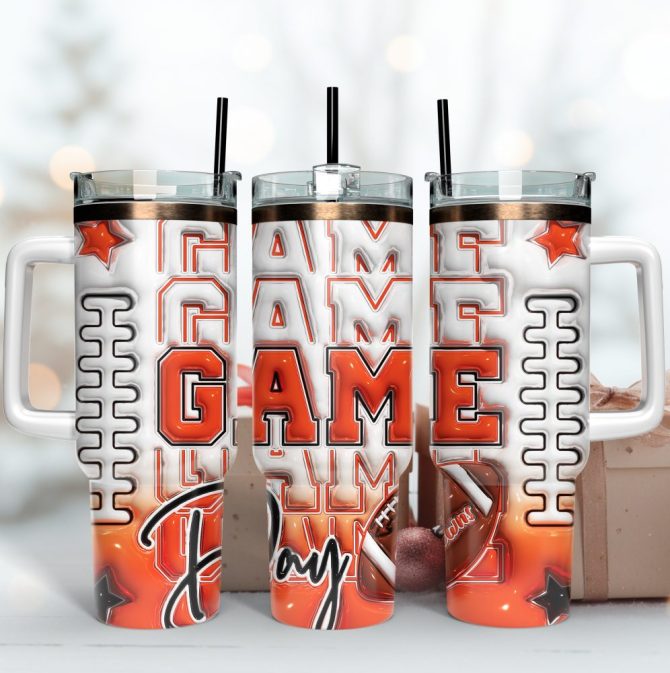 Cleveland Browns Nfl Game Day Custom Stanley Quencher 40Oz Stainless Steel Tumbler With Handle