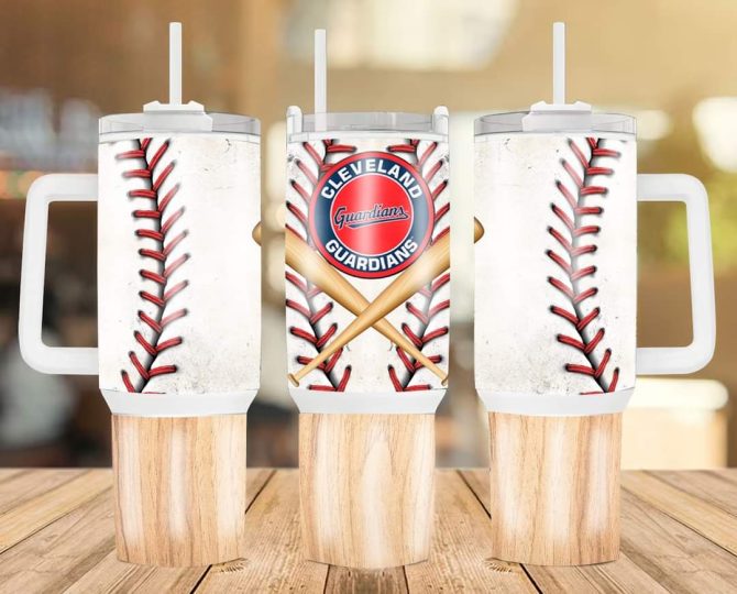Cleveland Guardians Mlb Custom Stanley Quencher 40Oz Stainless Steel