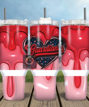 Cleveland Guardians Mlb Custom Stanley Quencher 40Oz Stainless Steel Tumbler With Handle