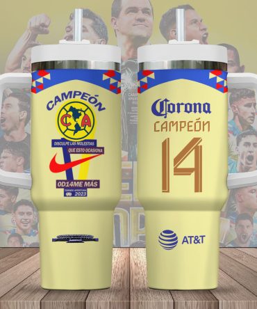 Club América Football Custom Stanley Quencher 40Oz Stainless Steel Tumbler With Handle