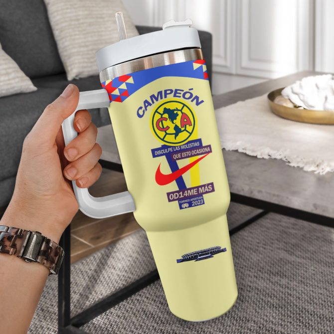 Club América Football Custom Stanley Quencher 40Oz Stainless Steel Tumbler With Handle - Image 2