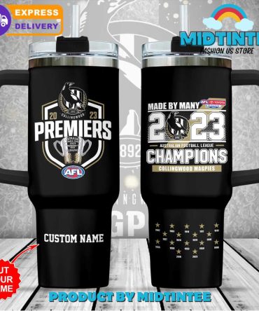 Collingwood Fc Champions Afl Custom Stanley Quencher 40Oz Stainless Steel Tumbler With Handle