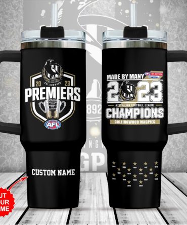 Collingwood Fc Football Custom Stanley Quencher 40Oz Stainless Steel Tumbler With Handle