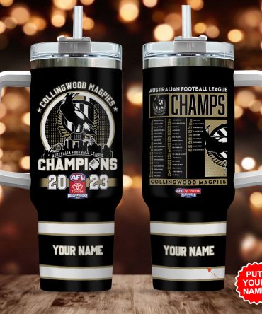 Collingwood Fc Football Custom Stanley Quencher 40Oz Stainless Steel Tumbler With Handle