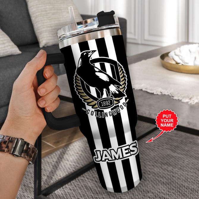 Collingwood Fc Football Custom Stanley Quencher 40Oz Stainless Steel Tumbler With Handle - Image 2