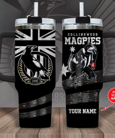 Collingwood Fc Football Custom Stanley Quencher 40Oz Stainless Steel Tumbler With Handle