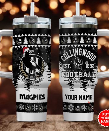 Collingwood Fc Football Custom Stanley Quencher 40Oz Stainless Steel Tumbler With Handle