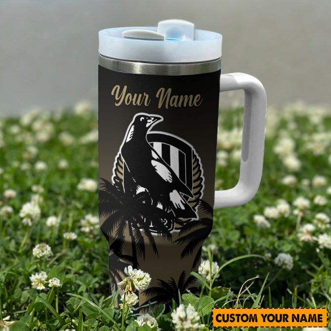 Collingwood Magpies Afl Custom Stanley Quencher 40Oz Stainless Steel Tumbler With Handle - Image 2