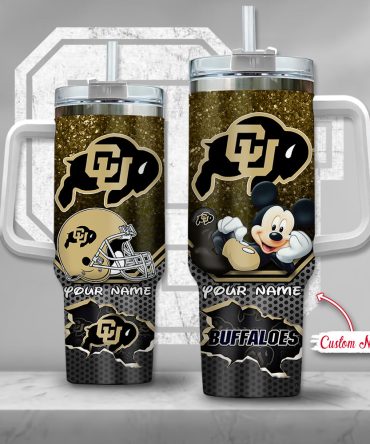 Colorado Buffaloes Ncaa Mickey Mouse Custom Stanley Quencher 40Oz Stainless Steel Tumbler With Handle