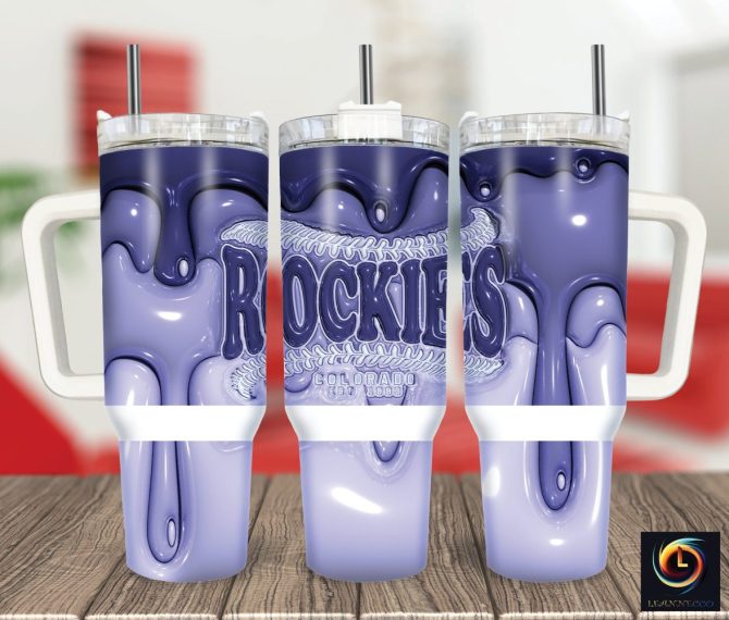 Colorado Rockies Mlb Custom Stanley Quencher 40Oz Stainless Steel Tumbler With Handle