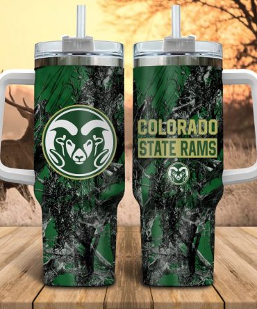 Colorado State Rams Ncaa Hunting Custom Stanley Quencher 40Oz Stainless Steel Tumbler With Handle