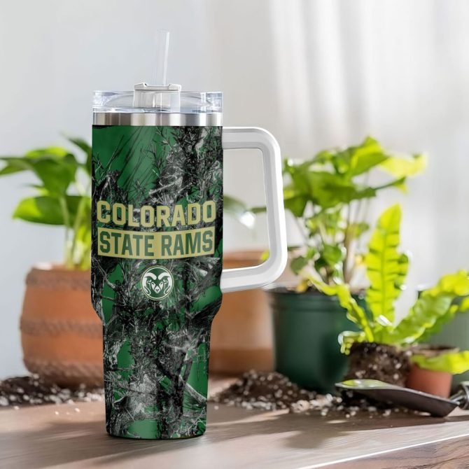 Colorado State Rams Ncaa Hunting Custom Stanley Quencher 40Oz Stainless Steel Tumbler With Handle - Image 4