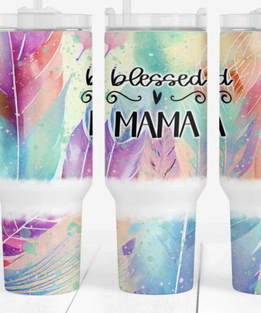 Colorful Leaves Custom Stanley Quencher 40Oz Stainless Steel Tumbler With Handle