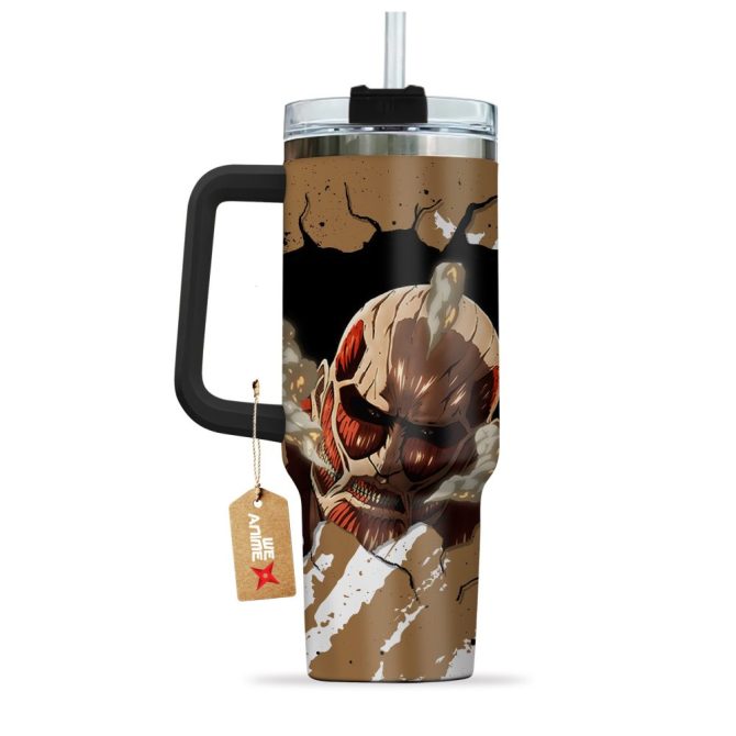 Colossus Titan Attack On Titan Anime Custom Stanley Quencher 40Oz Stainless Steel Tumbler With Handle - Image 3