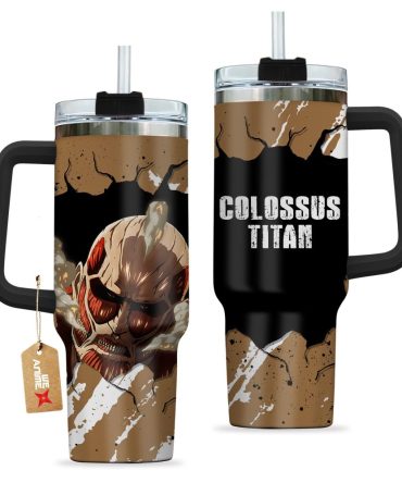 Colossus Titan Attack On Titan Anime Custom Stanley Quencher 40Oz Stainless Steel Tumbler With Handle