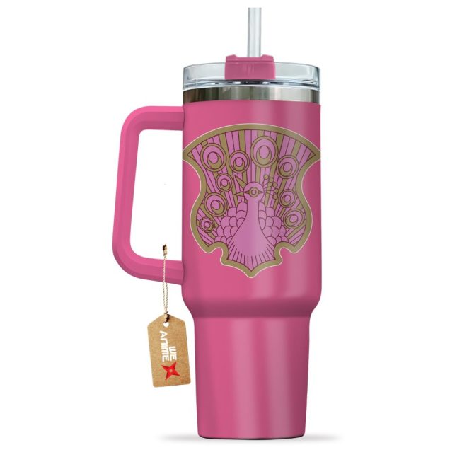 Coral Peacock Symbol Black Clover Anime Custom Stanley Quencher 40Oz Stainless Steel Tumbler With Handle - Image 4