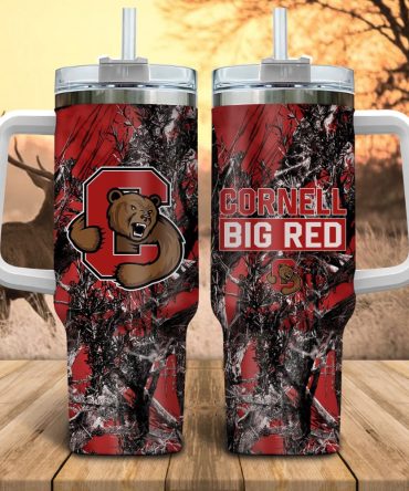 Cornell Big Red Ncaa Hunting Custom Stanley Quencher 40Oz Stainless Steel Tumbler With Handle