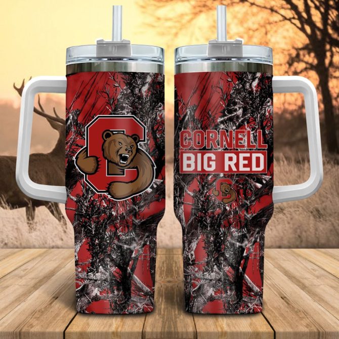 Cornell Big Red Ncaa Hunting Custom Stanley Quencher 40Oz Stainless Steel Tumbler With Handle