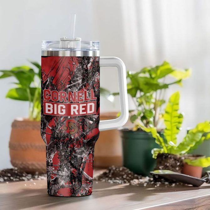 Cornell Big Red Ncaa Hunting Custom Stanley Quencher 40Oz Stainless Steel Tumbler With Handle - Image 4