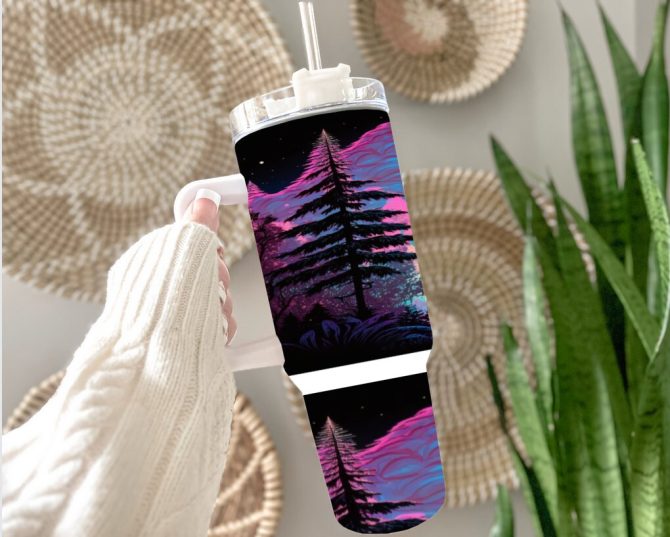 Cosmo Bigfoot Custom Stanley Quencher 40Oz Stainless Steel Tumbler With Handle - Image 2