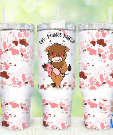 Cow Heifer Custom Stanley Quencher 40Oz Stainless Steel Tumbler With Handle
