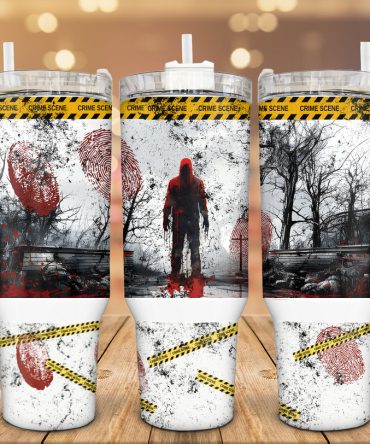 Crime Scene Custom Stanley Quencher 40Oz Stainless Steel Tumbler With Handle