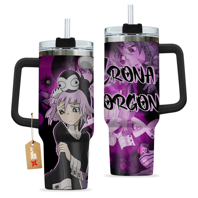 Crona Gorgon Soul Eater Anime Custom Stanley Quencher 40Oz Stainless Steel Tumbler With Handle - Image 2