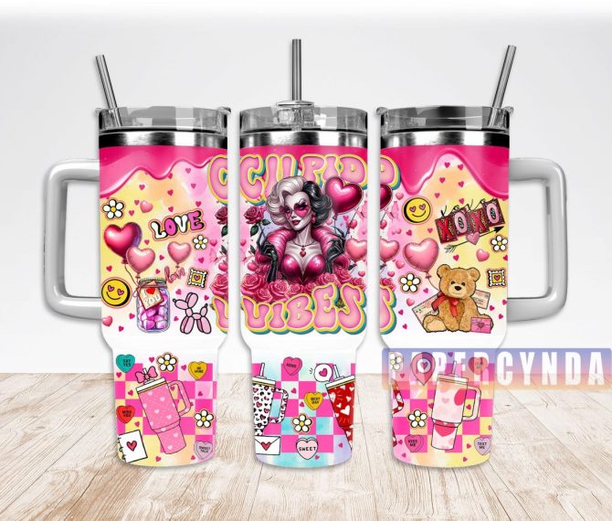 Cruella De Vil Custom Stanley Quencher 40Oz Stainless Steel Tumbler With Handle