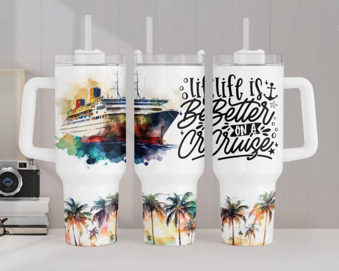 Cruise Trip Custom Stanley Quencher 40Oz Stainless Steel Tumbler With Handle