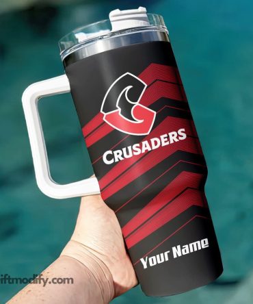 Crusaders Super Rugby Custom Stanley Quencher 40Oz Stainless Steel Tumbler With Handle