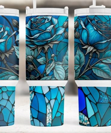 Crystal Floral Custom Stanley Quencher 40Oz Stainless Steel Tumbler With Handle